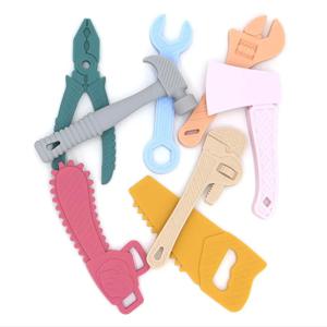6/8pcs 해머 스패너 펜치 도구 Teether 끓일 수있는 부드러운 실리콘 아기 아기 물린 껌 음악 젖니가 남 스틱 안티 먹는 손