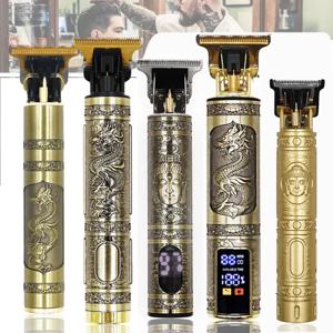 빈티지 T9 전기 이발기 헤어 클리퍼 전문가용 남성 면도기 충전식 바버 트리머 남성용 드래곤 부처