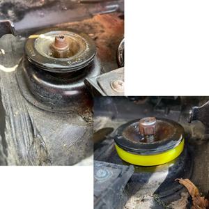 2X 소음기 패드 고무 부싱 댐퍼 범용 프론트 스트럿 타워 마운트 서스펜션 충격 흡수 베어링 와셔