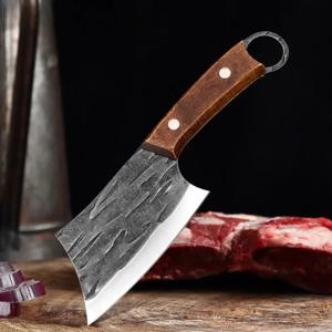 Cleaver Knife 슬라이스 생선 고기 야채 Boning 정육점 칼 스테인레스 스틸 나무 손잡이 주방 칼 요리사 요리 칼
