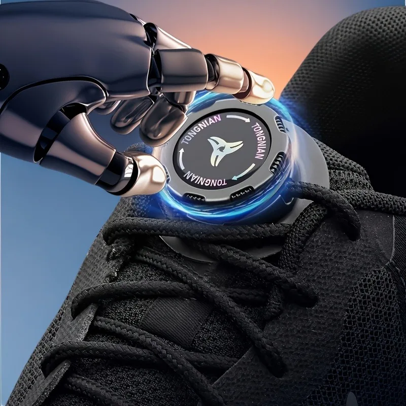 운동화용 신발끈 1쌍, 묶을 필요 없는 회전 버클 신발끈, 남녀 공용 레저용 간편 신발끈 액세서리, 무료 노브