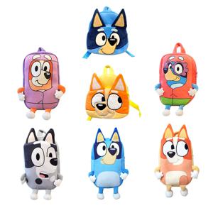 블루 애니메이션 만화 강아지 빙고 가족 봉제 가방, 어린이 학교 가방, 블루 빙고 봉제 미니 배낭 책 소프트 백, 어린이 선물