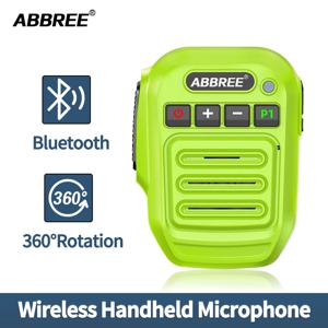 ABBREE 무선 마이크 블루투스 PTT 핸즈프리 스피커 마이크 Baofeng UV-5R UV-21 BF-888S Quansheng UV-K5(8) UV-5R Plus