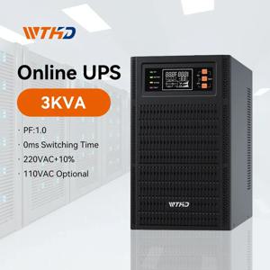 3kva 3000w 온라인은 외부 배터리를 위한 3kw 가정 Lcd 디스플레이 110vac 220vac 고주파 온라인 Ups를 올립니다
