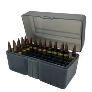 전술 50 라운드 소총 탄약 상자 플립 탑 운반 탄약 상자 243 .308 Win 7.62x51mm Nato 220 Swift Hunting 액세서리