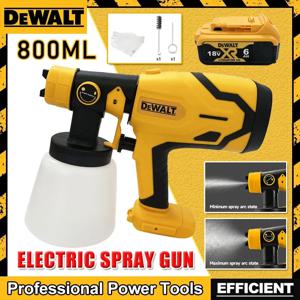 Dewalt 800ML 무선 전기 스프레이 건 휴대용 페인트 분무기 Dewalt 배터리 용 고전력 자동 가구 코팅 에어 브러시