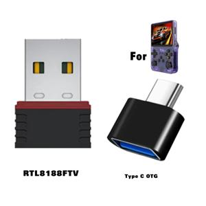 R36S(WiFi) RTL8188FTV USB 동글 및 R36S R36H R36 R36PLUS용 TYPE C OTG 어댑터