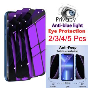아이폰 17 16 16E 15 14 13 12 11 프로 맥스 플러스 미니용 블루라이트 차단 프라이버시 강화유리 1-3개 화면 보호필름