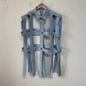 셔츠 & 블라우스 싱글 브레스티드 타이드 브랜드 패션 디자인 개성 있는 셔츠 새로운 패션 조커 스타일 홀로우 여성 셔츠