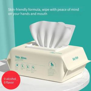 두꺼운 아기 손과 입 물티슈 - 유아 전용 휴대용 청소 물티슈 부드럽고 안전한 일회용 아기 물티슈