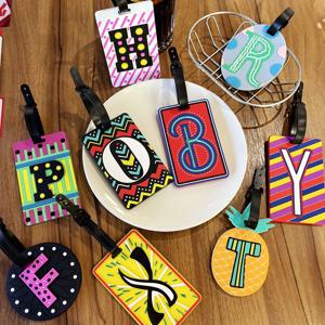 대문자 수하물 태그 1개, 기차/공항 체크인 수하물, 분실 방지 식별 태그, 필수 수하물 걸이