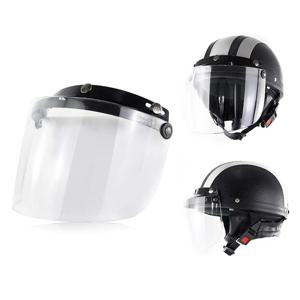 오토바이 3-스냅 바이저 렌즈 쉴드 튼튼한 안티 현기증 오토바이 헬멧 바이저 렌즈 친구 가족 구성원 이웃을위한 선물