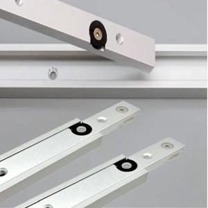 T 슬롯 마이터 바 슬라이더 키트, 알루미늄 합금 T자형 레일 경사 조인트 슬라이더(바퀴 포함) - 비천공 T자형 바 가이드