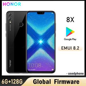 HONOR 8X 스마트폰 4G 글로벌 펌웨어 CPU 6.5인치 후면 카메라 20MP 3750mAh EMUI 8.2 양호한 상태 중고폰