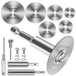 PVC 파이프, 목재, 금속용 드릴 로터리 커팅 휠 1/8인치 및 1/4인치 샹크, 드라이버 포함, 육각봉 옵션