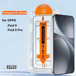 OPPO Find X9 Pro용 강화 유리 2개 OPPO Find X9 Pro용 먼지 없는 설치 필름 화면 보호기