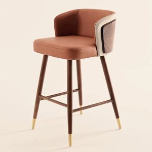 높이 조절 가능한 미용실 바 스툴, 편안한 원목 가죽 등받이 바 스툴, 모던 컴퓨터 의자, 독특한 가구