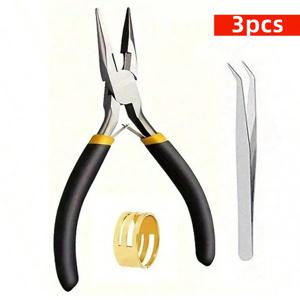 3/2/1개 12cm DIY 수제 플라이어, 금색 링 1개, 은색 핀셋 1개로 다양한 보석 액세서리를 만들고 수리할 수 있습니다.