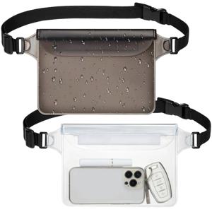 방수 폰 파우치 조절 가능한 허리 스트랩 트리플 지퍼 롤탑 드라이 백 해변 수영 카약 보트용 방수 가방