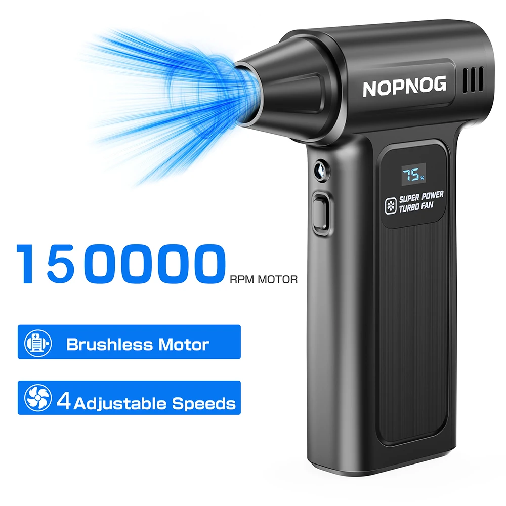 터보 블로워 5개 출구 노즐 150000RPM 4단계 속도 조절 눈 제거 제트 팬 전기 에어 더스터 휴대용 강력 헤어 드라이어 M9