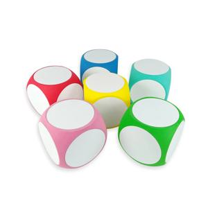 1개 무작위 색상 드라이 지우개 블록 쓰고 지우는 다용도 교육용 주사위 드라이 지우개 큐브 화이트보드 주사위 큐브