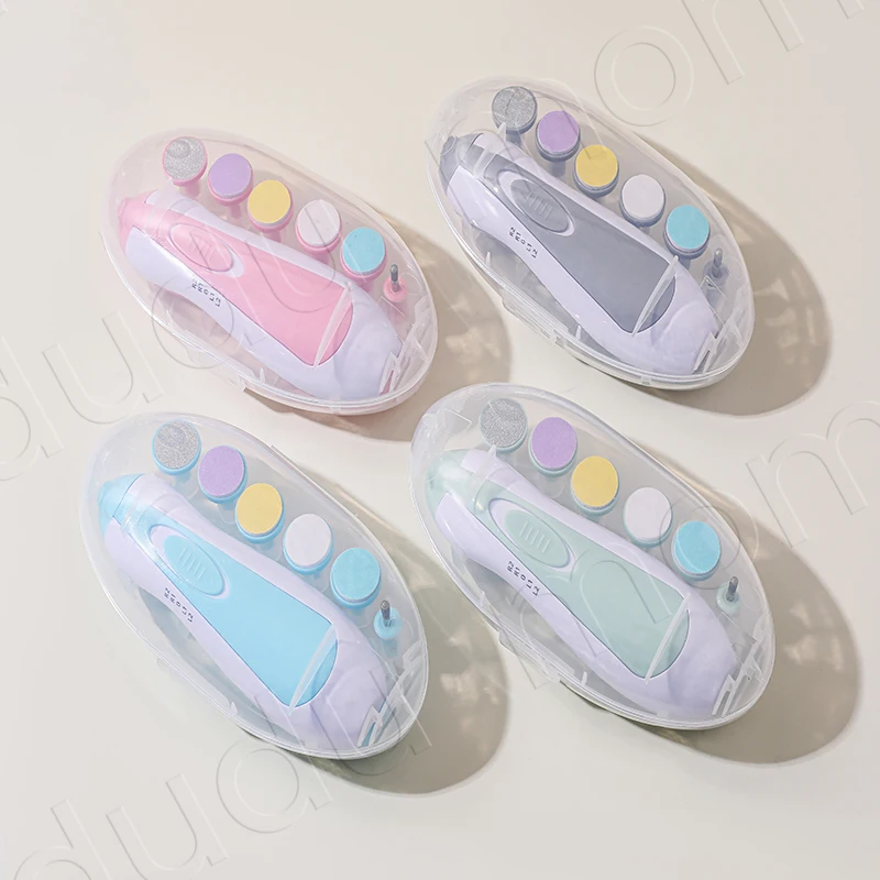 다기능 전동 아기 손톱깎이 트리머 매니큐어 도구 세트 아기 케어 네일 트리머 아기 손톱 파일 클리퍼 발톱 손톱깎이