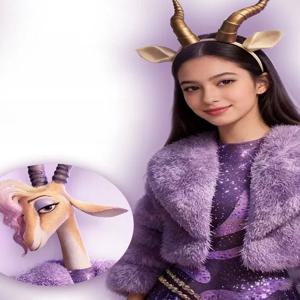 Zootopia 코스프레 염소 뿔 성능 소품 여성용 귀여운 액세서리 헤어 클립 모자 동물 프린트 3D 프린트 헤어 액세서리