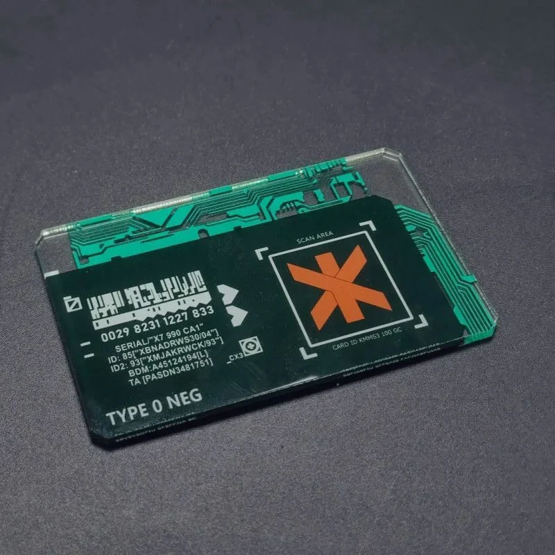 게임 트라우마 팀 골드 에디션 카드 코스프레 카드 투명 아크릴 엽서 포토카드 컬렉션 장식 소품