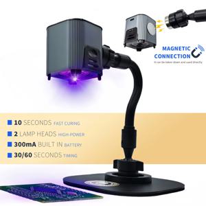 7W 충전식 UV 경화 램프 – OCA 접착제 UV 레진 스크린 수리용 휴대용 및 자석 스탠드형