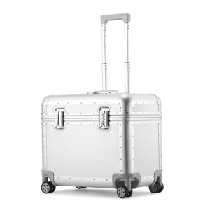 올 알루미늄-마그네슘 합금 상단 개방형 여행 가방 사진작가용 툴박스 여행용 캡틴 롤링 러기지 TSA 잠금장치 포함 18/20/22인치