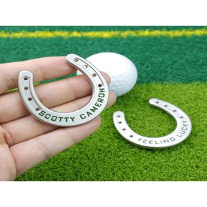 창의적인 골프 마커 새로운 디자인 말굽 모양 철제 에나멜 베이킹 페인트 볼 라벨 금속 각인 골프 연습 용품