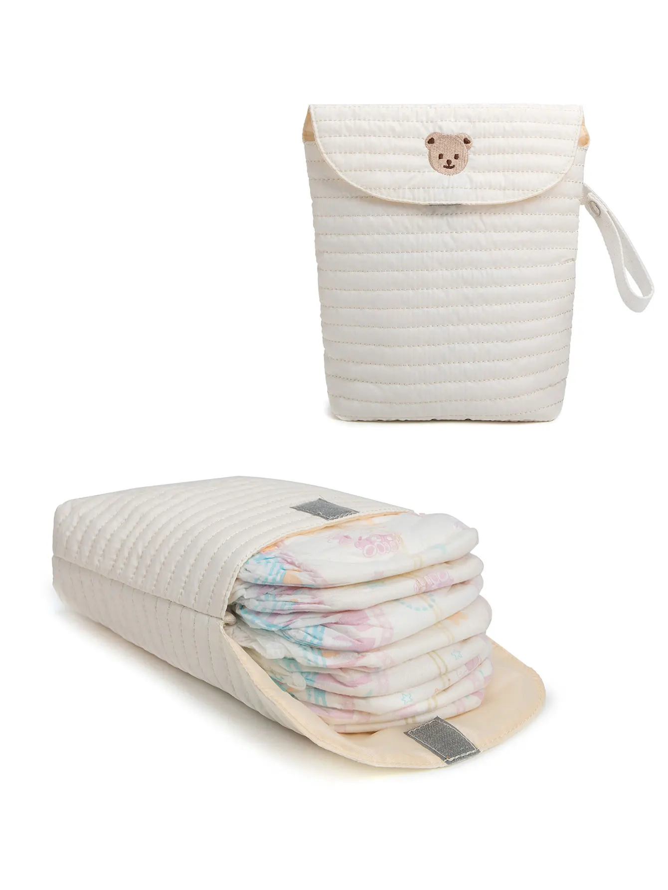 방수 아기 기저귀 보관 가방 휴대용 기저귀 정리함 (아기 옷, 기저귀, 물티슈, 야외용, 베이비 샤워, 가족용)