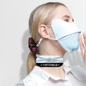 UPF50 눈 보호 자외선 차단 마스크 여름 사이클링 아이스 실크 통기성 쿨 원단 차광 안티 UV 마스크