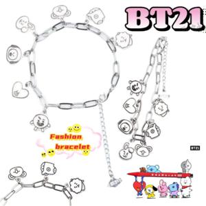 BT21 RJ Koya Shooky Chimmy 세련된 개성 팔찌 커플 2차원 고가치 조절 가능한 팔찌 휴일 선물