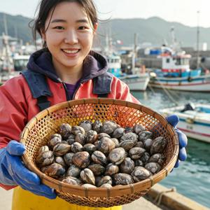 국내산 여수 통영 바지락 조개 왕 바지락 1kg (60미내) 해산물 식품