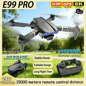 새로운 E99 드론 쿼드콥터 원격 조종 쿼드콥터 4축 항공기 HD 8K 사진 촬영 GPS 비행 장난감 (항공 촬영용)