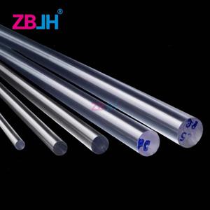 Dia.120mm 170mm 폴리카보네이트 로드, 솔리드 라운드 바, 고온 내성, 청색 투명 PC 스틱