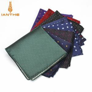 남성용 명품 손수건, 폴카 도트, 플로럴 우븐, 자카드, Hanky 폴리에스터, Hanky 비즈니스 포켓, 사각 가슴 수건, 23*23cm