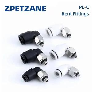 10pcs 공압 피팅 퀵 마이크로 미니 커넥터 에어 파이프 플러그 PL4-M3/M4/M5/6mm 스레드 엘보 조인트