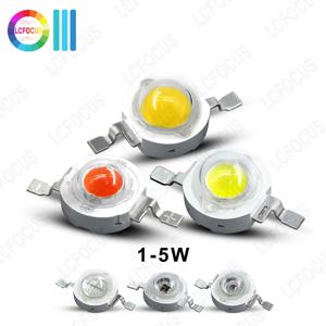 10 조각 1W 3W 5W LED 칩 따뜻한 화이트 자연 화이트 쿨 화이트 자외선 오렌지 레드 그린 블루 옐로우 COB 식물 성장 빛 발광 다이오드 LED 램프 비즈