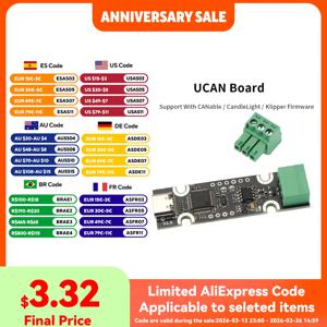 FYSETC UCAN 보드 USB-CAN 어댑터(STM32F072 기반) Canable/CandleLight/Klipper 펌웨어 지원 3D 프린터 부품