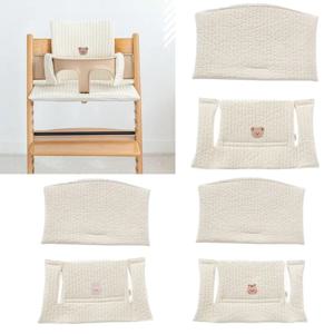 부드러운 아기 하이 체어 시트 쿠션, 만화 곰 미끄럼 방지 아기 식사 의자 등받이 지지대 시트 쿠션 패드, 스토케 하이 체어용