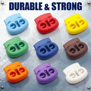 12개 플라스틱 코드락 스토퍼 토글 클립 블록 리테이너 (드로스트링, 탄성끈, 패러코드 로프, 의류 가방 액세서리용)