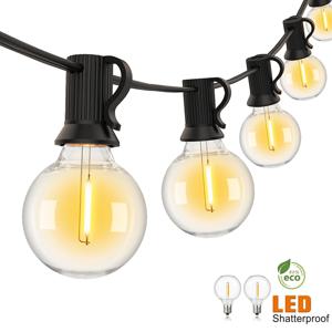 G40 야외 갈 랜드 문자열 조명 비산 방지 방수 플라스틱 Led 전구 빈티지 연결 가능한 Patry 파티오 장식 라이트 체인