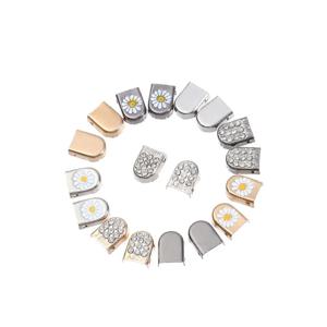 10pcs 금속 신발 끈 팁 머리 넥타이 신발 끈 금속 레이스 잠금 DIY 운동화 키트 금속 레이스 버클