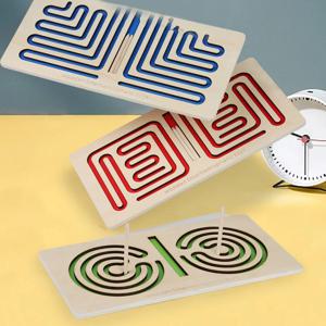 어린이 왼쪽 오른쪽 두뇌 퍼즐 장난감 펜 운동 궤도 제어 훈련 손 두뇌 조정 나무 교육 장난감