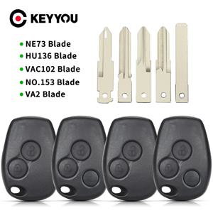 KEYYOU 1PCS Renault Trafic Vivaro Primastar Movano Kangoo 2 Clio NE72/VAC102/VA2 블레이드 자동차 키 쉘 2/3 버튼
