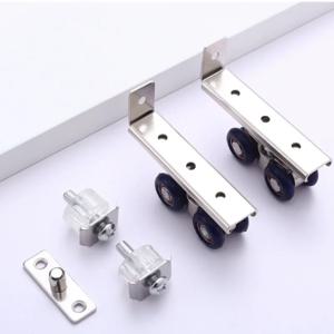 호텔 욕실 문 트랙용 슬라이딩 도어 롤러 2피스 세트 무소음 나일론 휠 가정용 방 나무문 슬라이딩 트랙