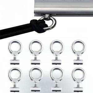 2/4/8Pcs 천막 레일 스토퍼는 Motorhome Campervan 캐러밴 실버 스테인레스 스틸 M4 X 12mm X 6mm 직경 캠핑카 RV 부품을 중지합니다