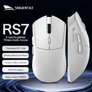 SMAILWOLF RS7 Bluetooth 무선 게임용 마우스 3 모드 PAW3311 매크로 정의 마우스 노트북 게임 사무실
